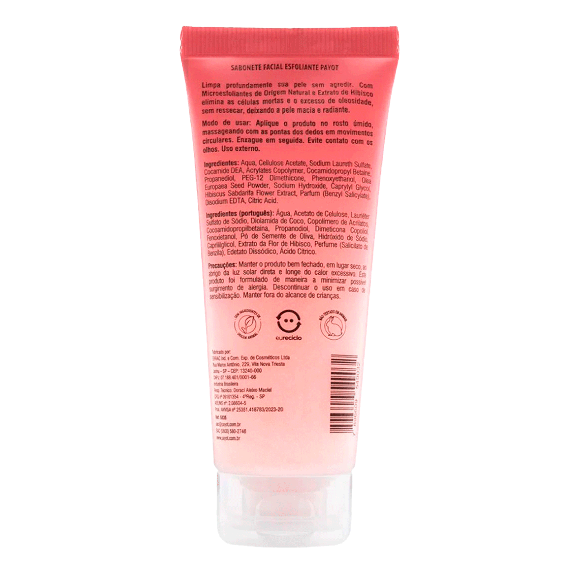 Sabonete Líquido Esfoliante Facial Extrato De Hibisco Oil Free Payot 100ml