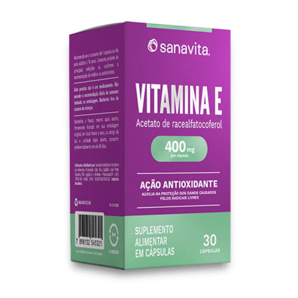 Suplemento Nutricional Vitamina E 30 Cápsulas