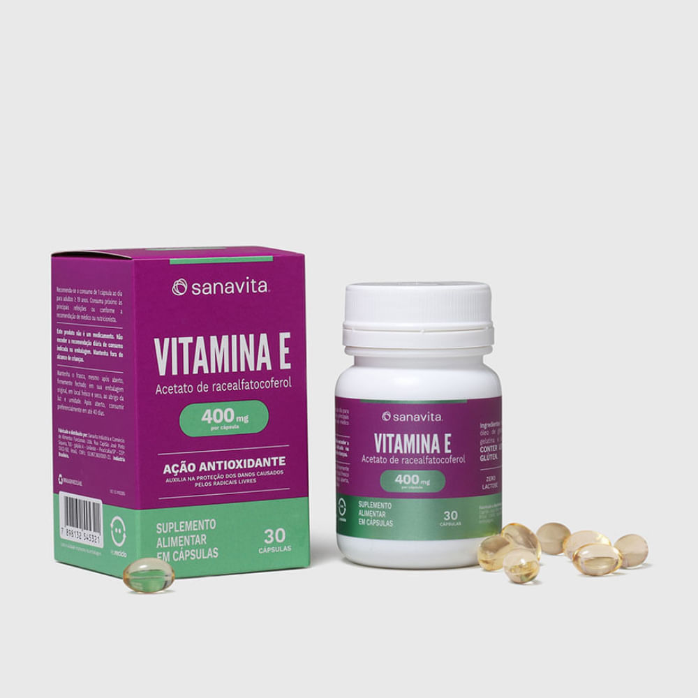 Suplemento Nutricional Vitamina E 30 Cápsulas
