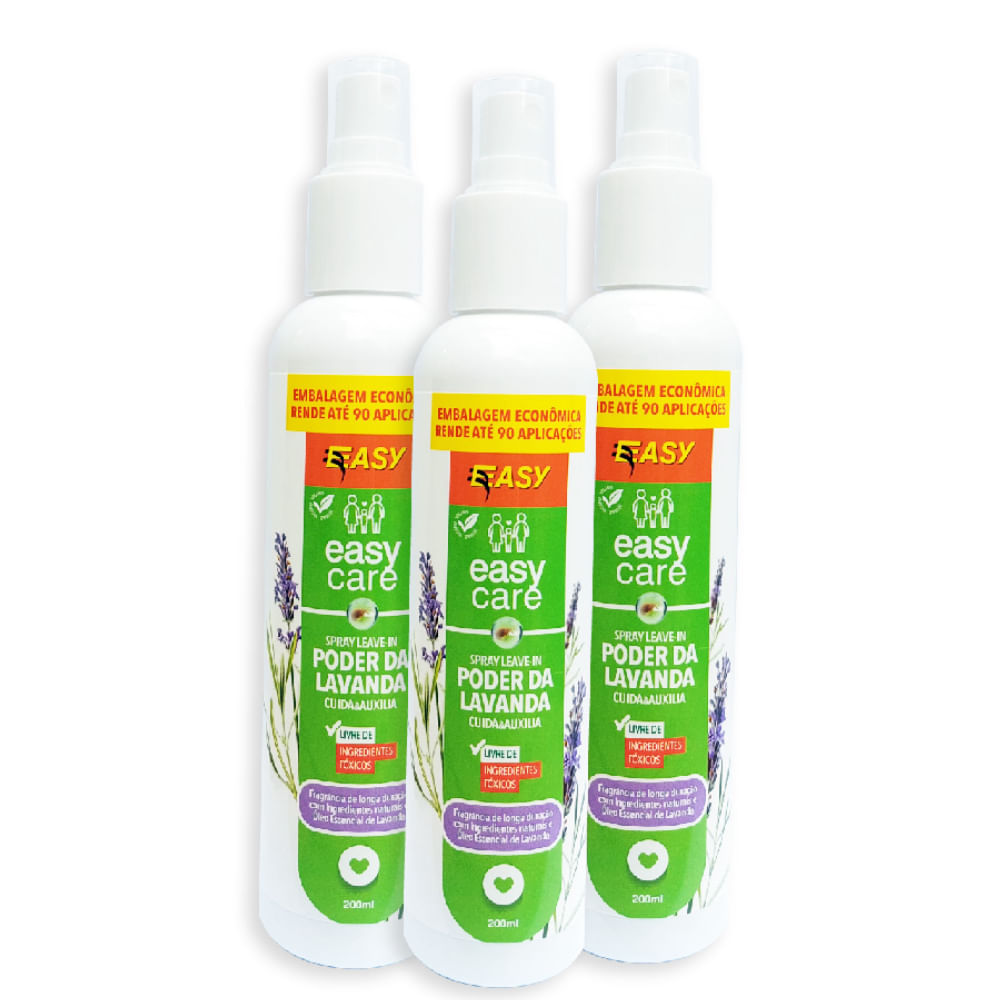 Spray Leave-in Repelente Easy Care 200ml 3 Unidades