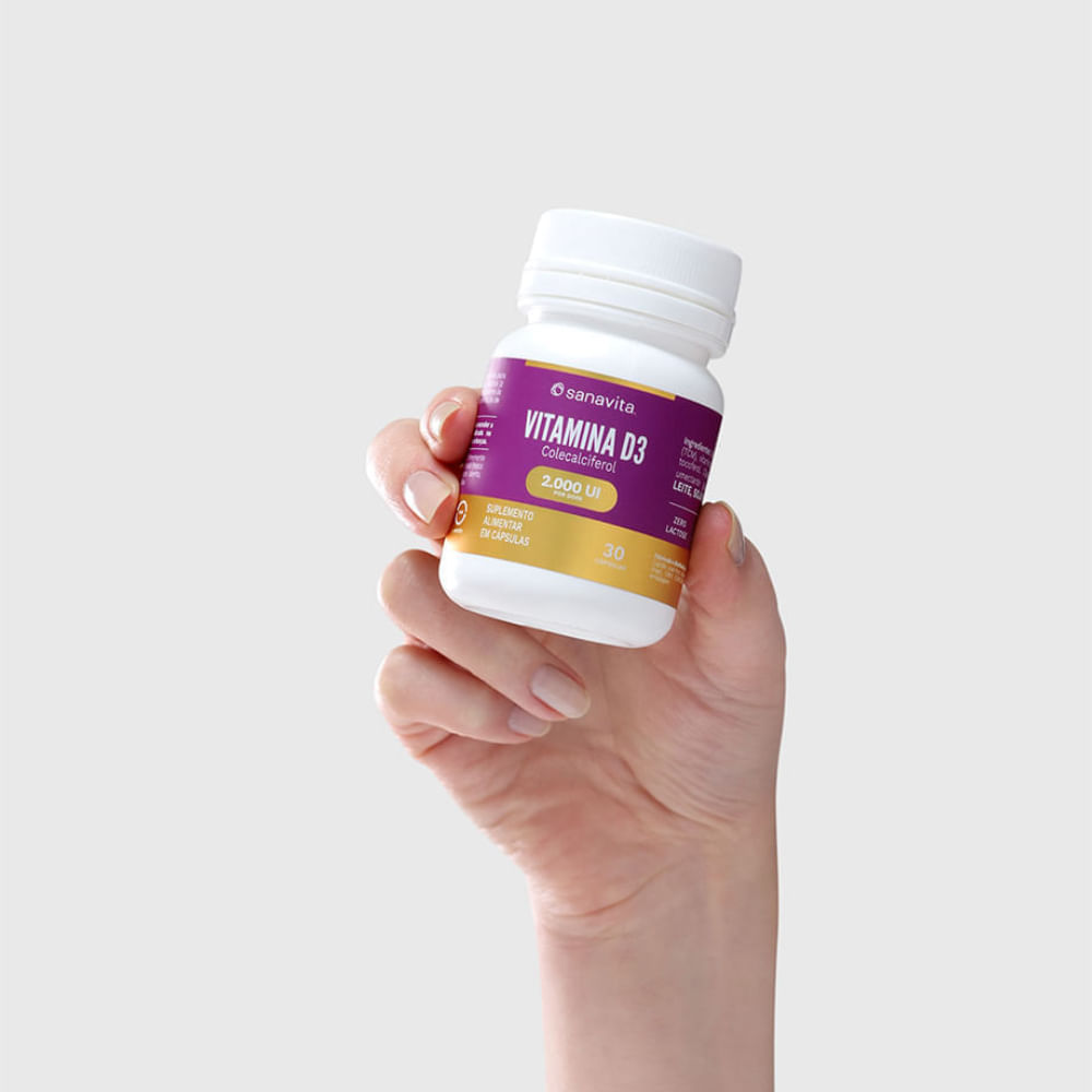 Vitamina D3 Sanavita 2000 UI 30 Cápsulas