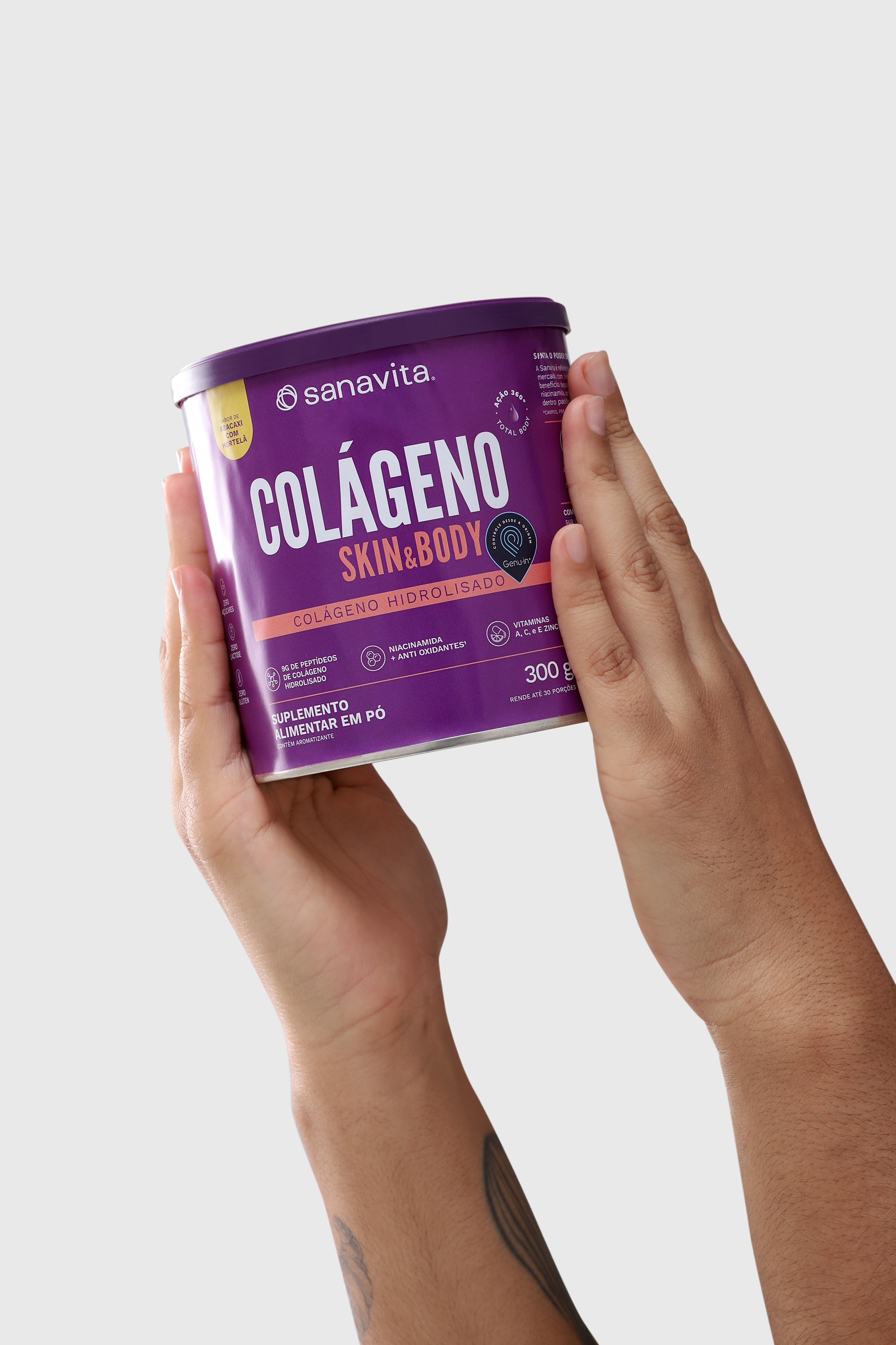 Colágeno Skin Sanavita Abacaxi com hortelã 300g