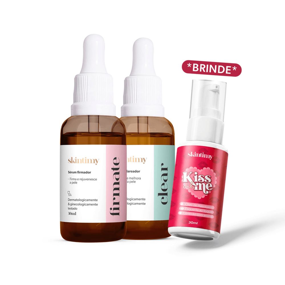 Kit Skintimy Clareador E Firmador Com Séruns Íntimos Clear + Firmate