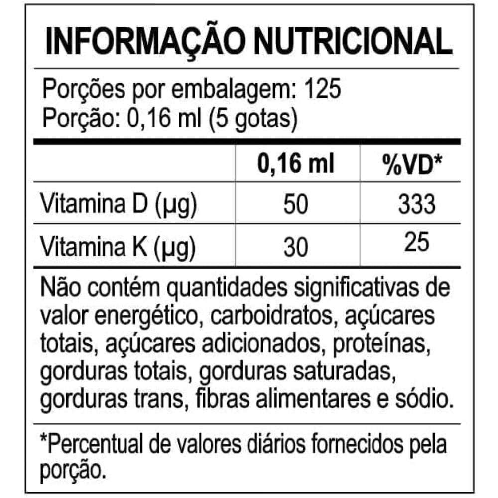 Suplemento Nutricional Vitamina K2+D3 20ml