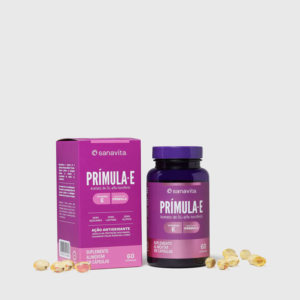 Suplemento Alimentar Prímula-E Sanavita 60 Cápsulas