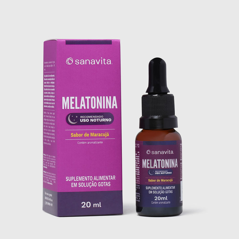 Melatonina Em Gotas Sanavita Sabor Maracujá 20ml