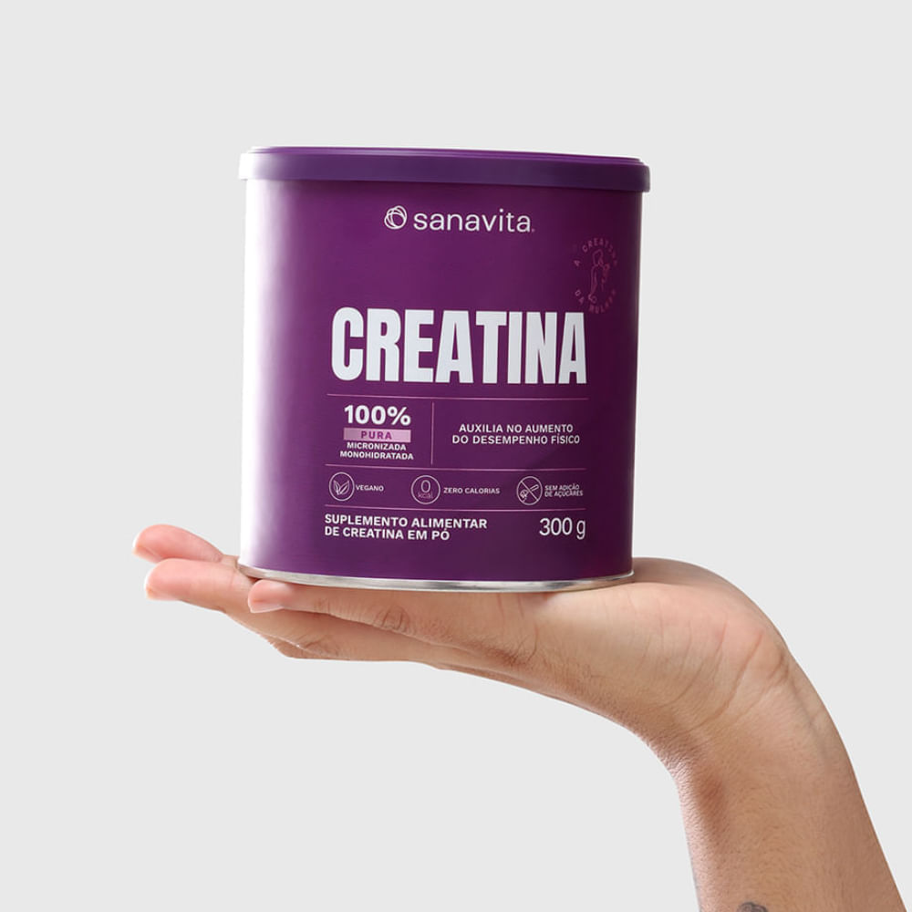 Creatina Monohidratada Sanavita 100% Pura Sabor Neutro 300g