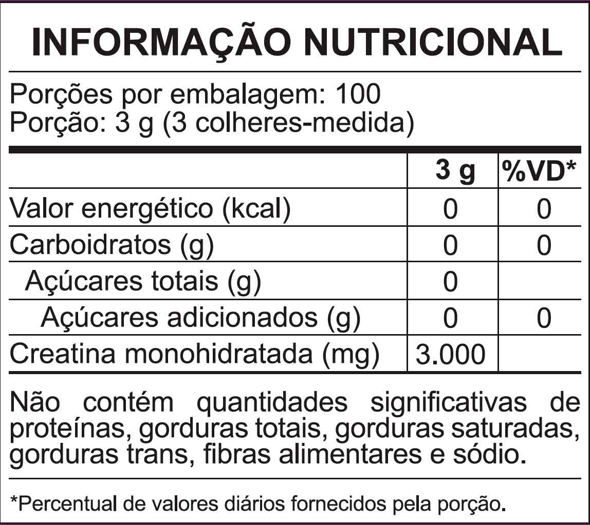 Creatina Monohidratada Sanavita 100% Pura Sabor Neutro 300g