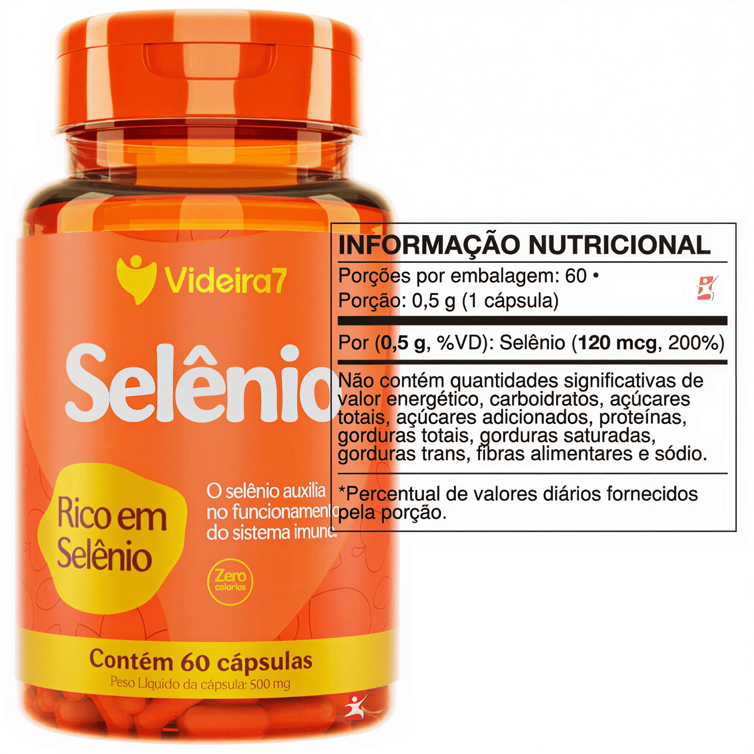 Selênio Videira7 60 Cápsulas