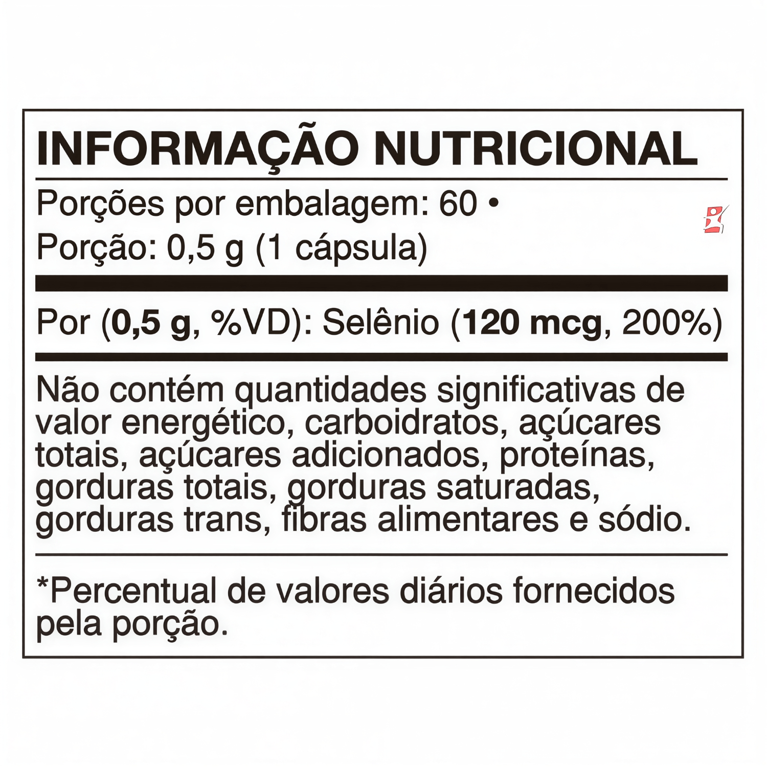 Selênio Videira7 60 Cápsulas