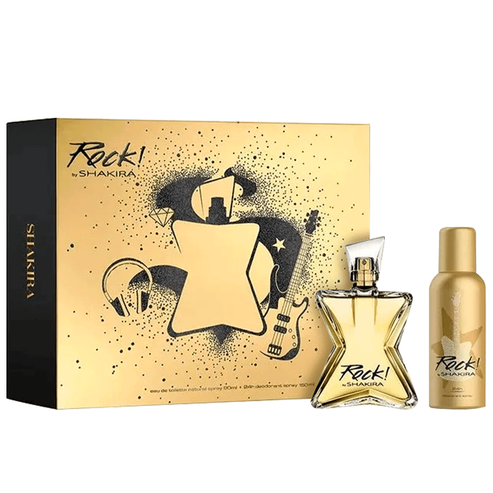Kit Perfume Feminino Eau De Toilette 80ml + Desodorante 150ml Shakira Rock