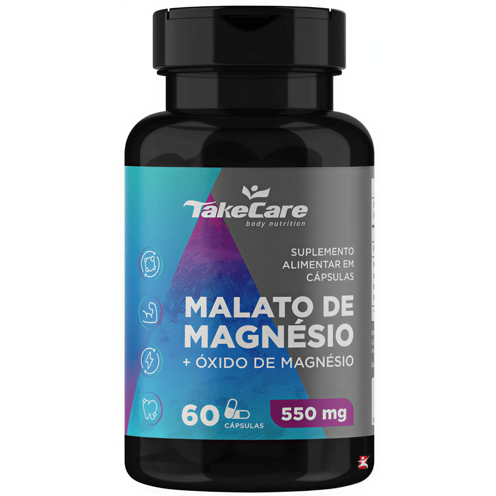 Malato De Magnésio Concentrado Take Care 60 Cápsulas