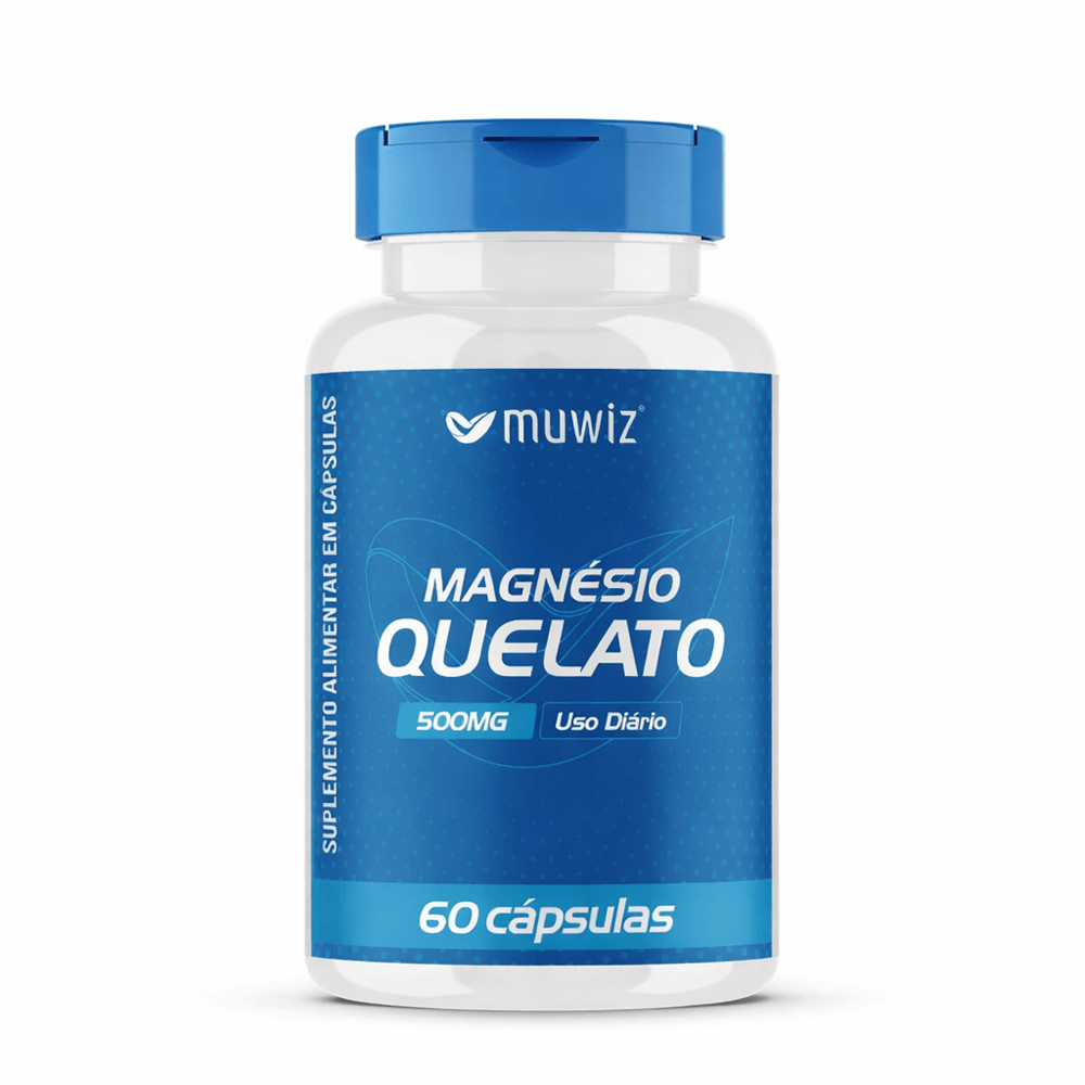 Magnésio Quelato Muwiz 500mg 60 Cápsulas