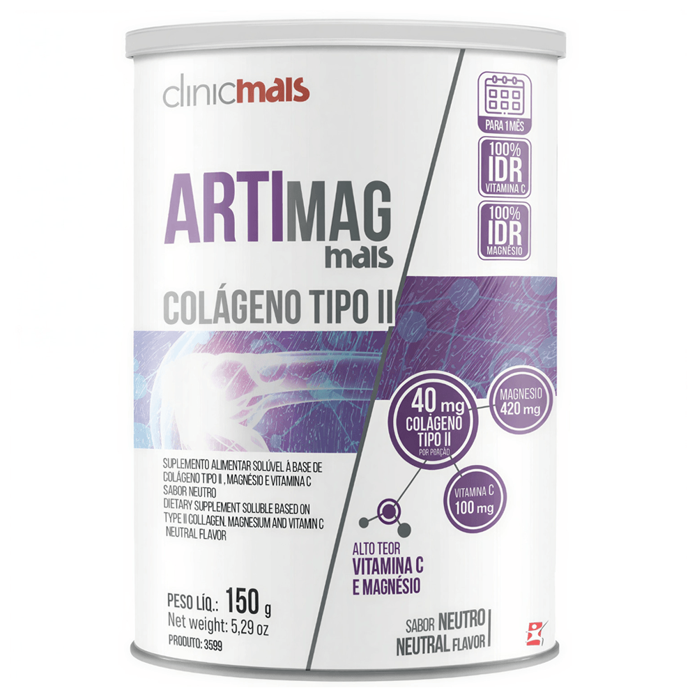 Artimag Mais Colageno Tipo 2 Clinicmais Sabor Neutro 150g