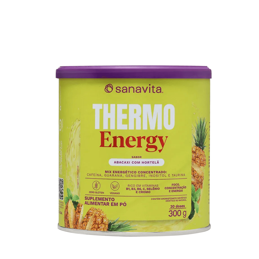 Pré-treino Thermo Energy Sanavita Abacaxi Com Hortelã 300g