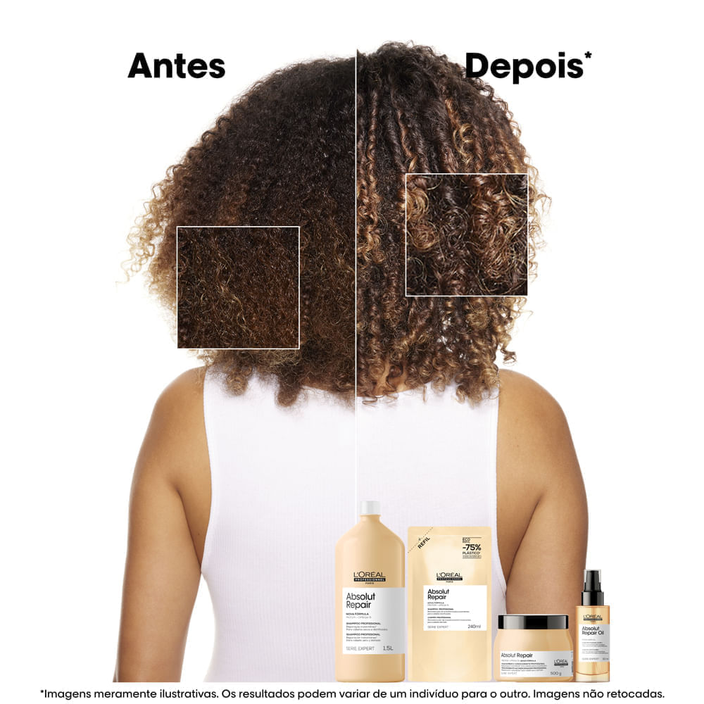 Máscara de Reparação L'Oréal Professionnel Serie Expert Absolut Repair Gold Quinoa 500g