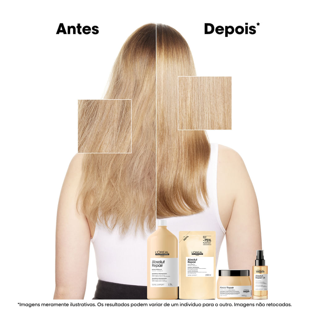 Máscara de Reparação L'Oréal Professionnel Serie Expert Absolut Repair Gold Quinoa 500g