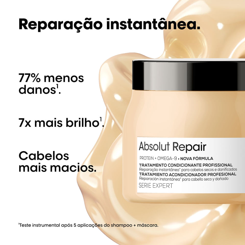 Máscara de Reparação L'Oréal Professionnel Serie Expert Absolut Repair Gold Quinoa 500g