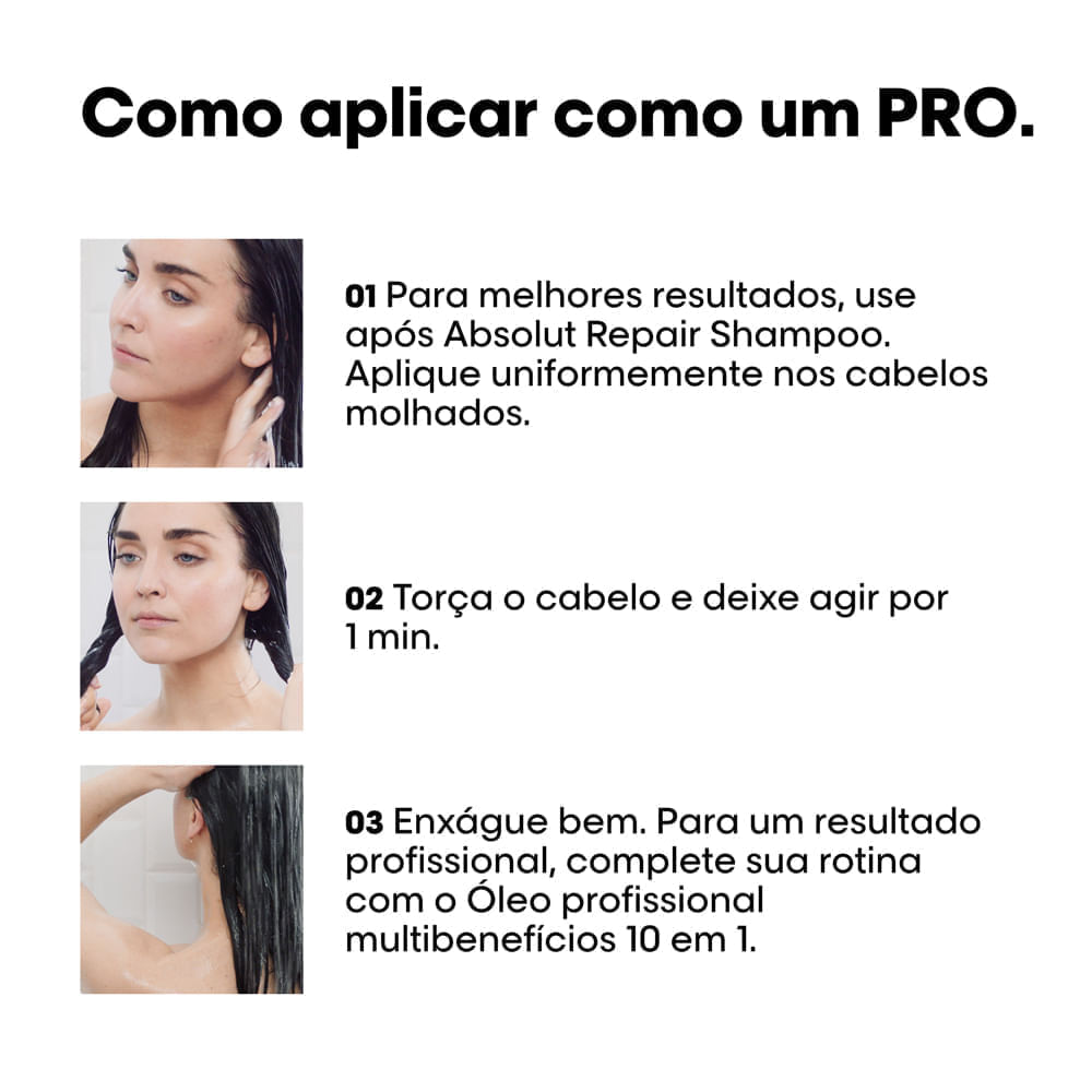 Máscara de Reparação L'Oréal Professionnel Serie Expert Absolut Repair Gold Quinoa 500g