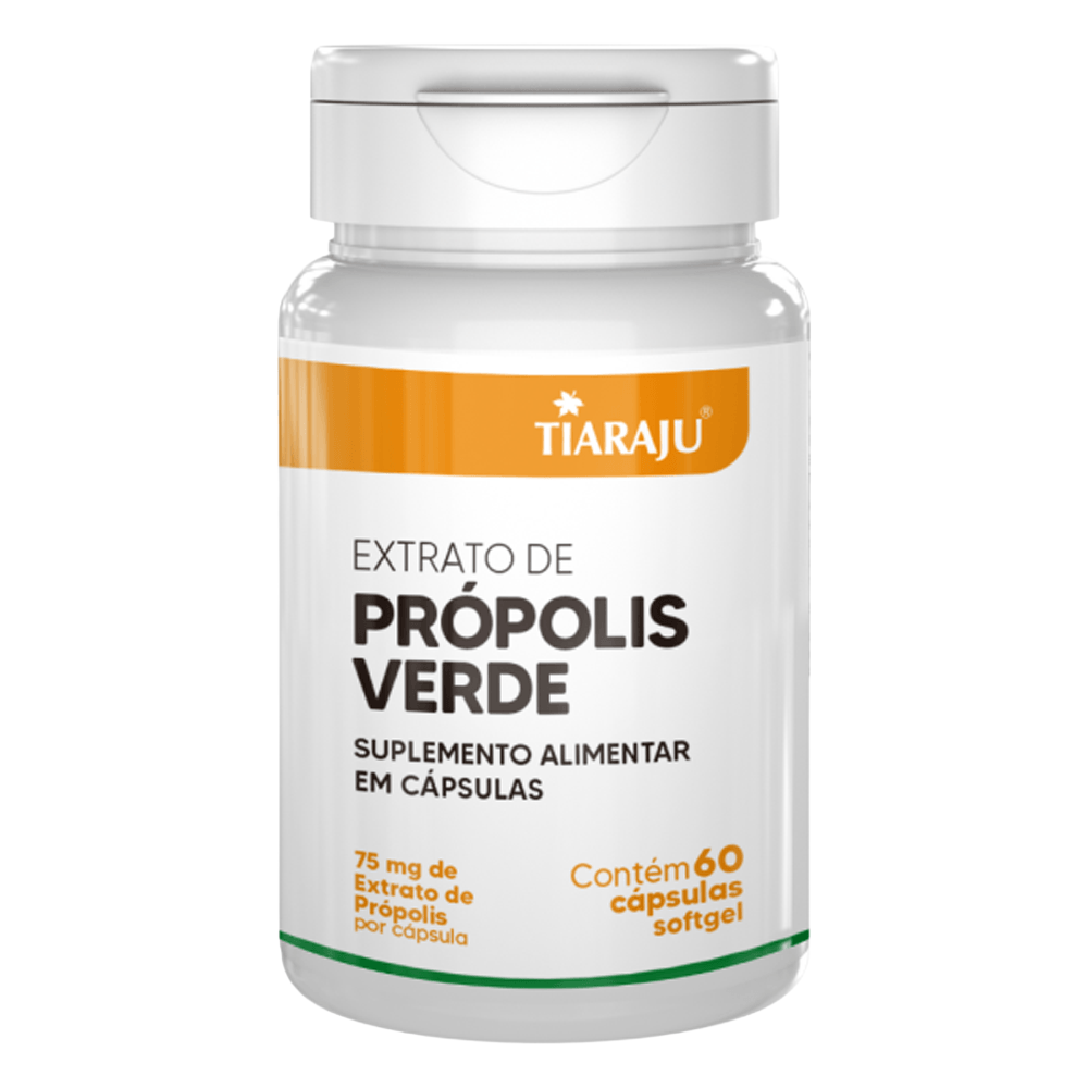 Propolis Verde Tiaraju 75mg 60 Cápsulas