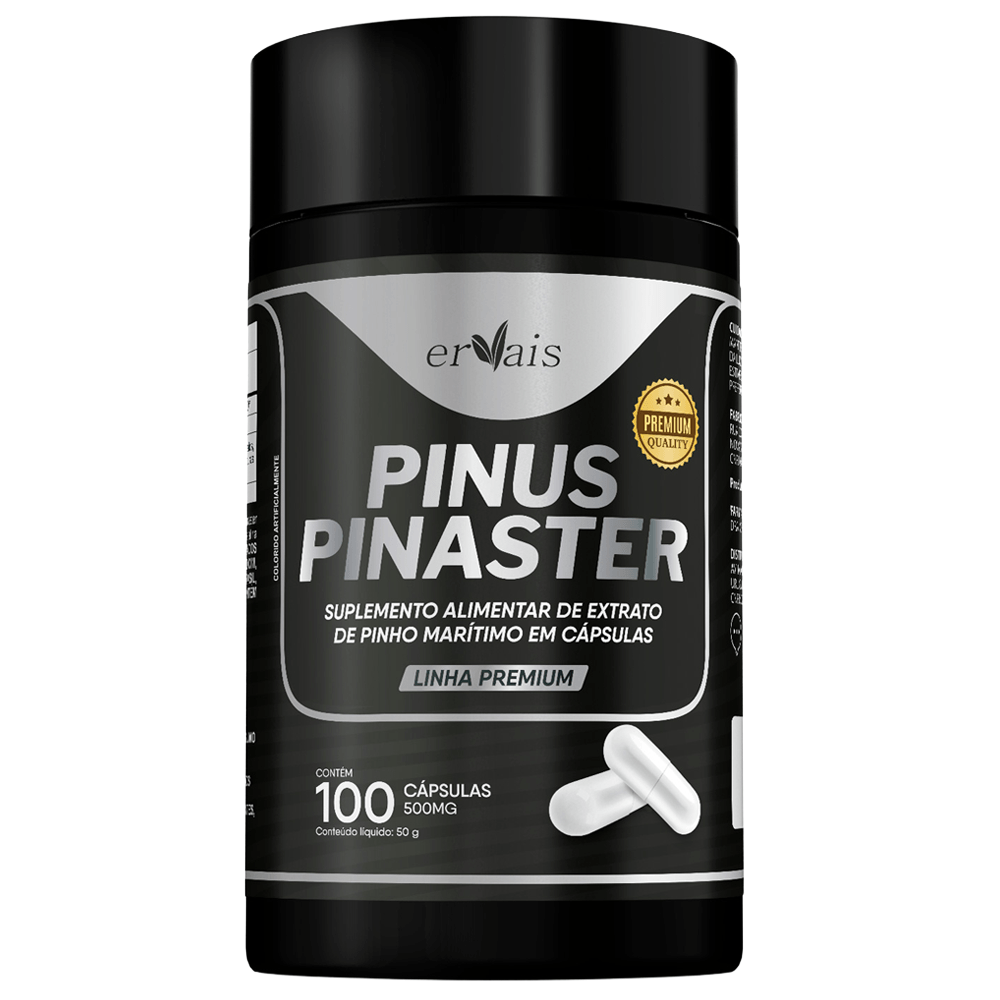 Pinus Pinaster Picnogen Extrato Pinheiro Marítimo Francês 100 Cápsulas