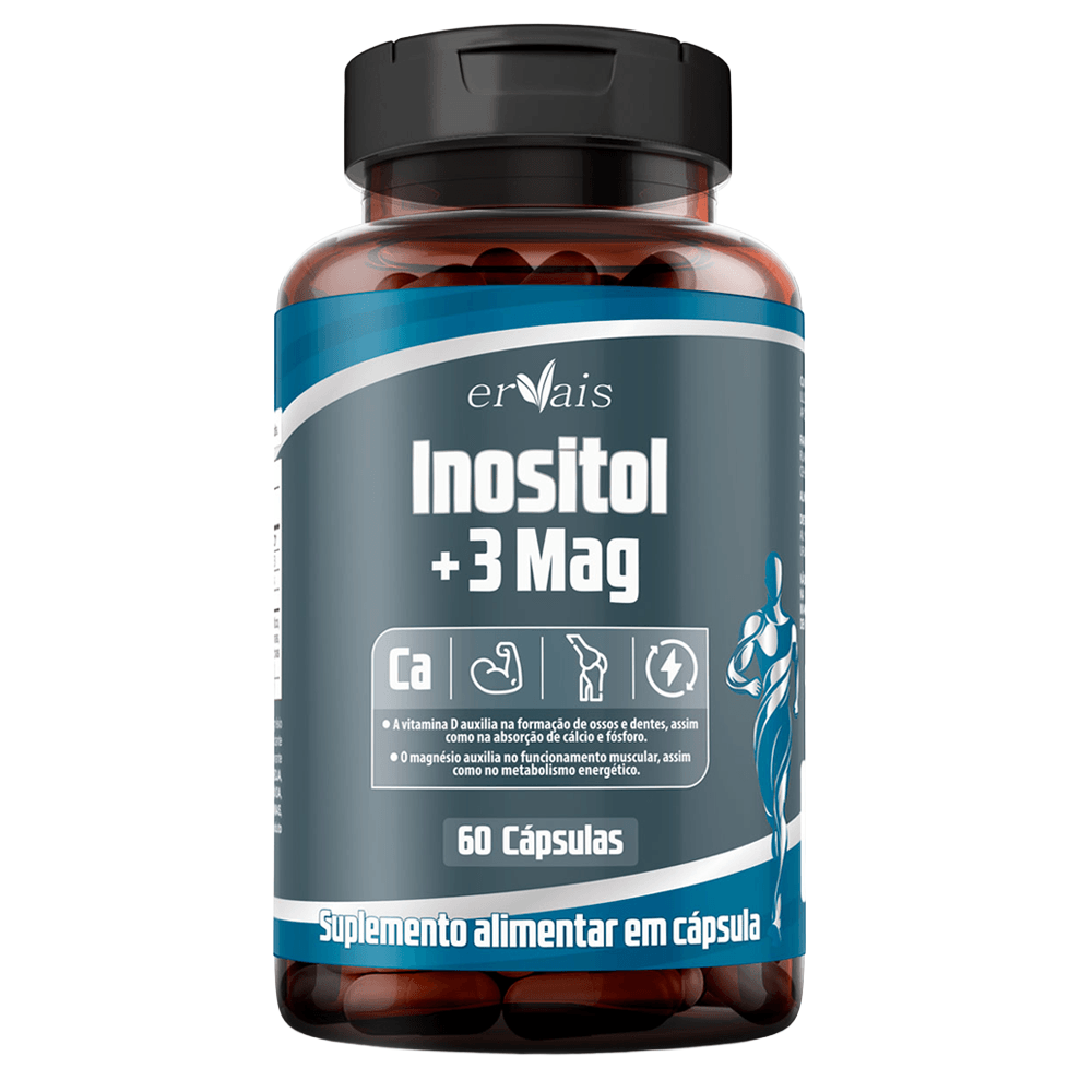 Inositol + 3 Mag Ervais 60 Cápsulas