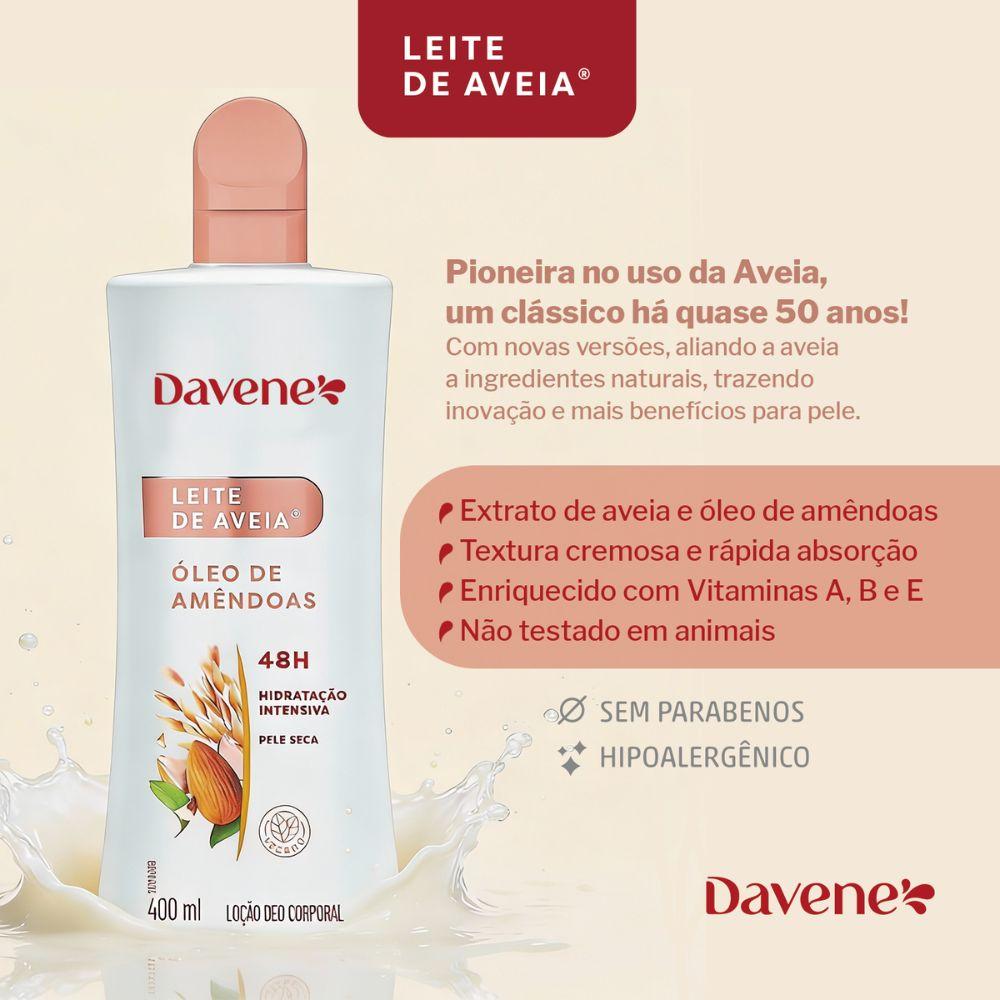 Hidratante Corporal Leite de Aveia Óleo de Amêndoas Davene 400ml