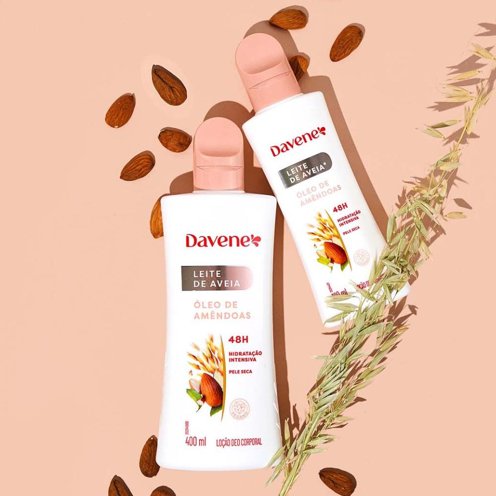 Hidratante Corporal Leite de Aveia Óleo de Amêndoas Davene 400ml