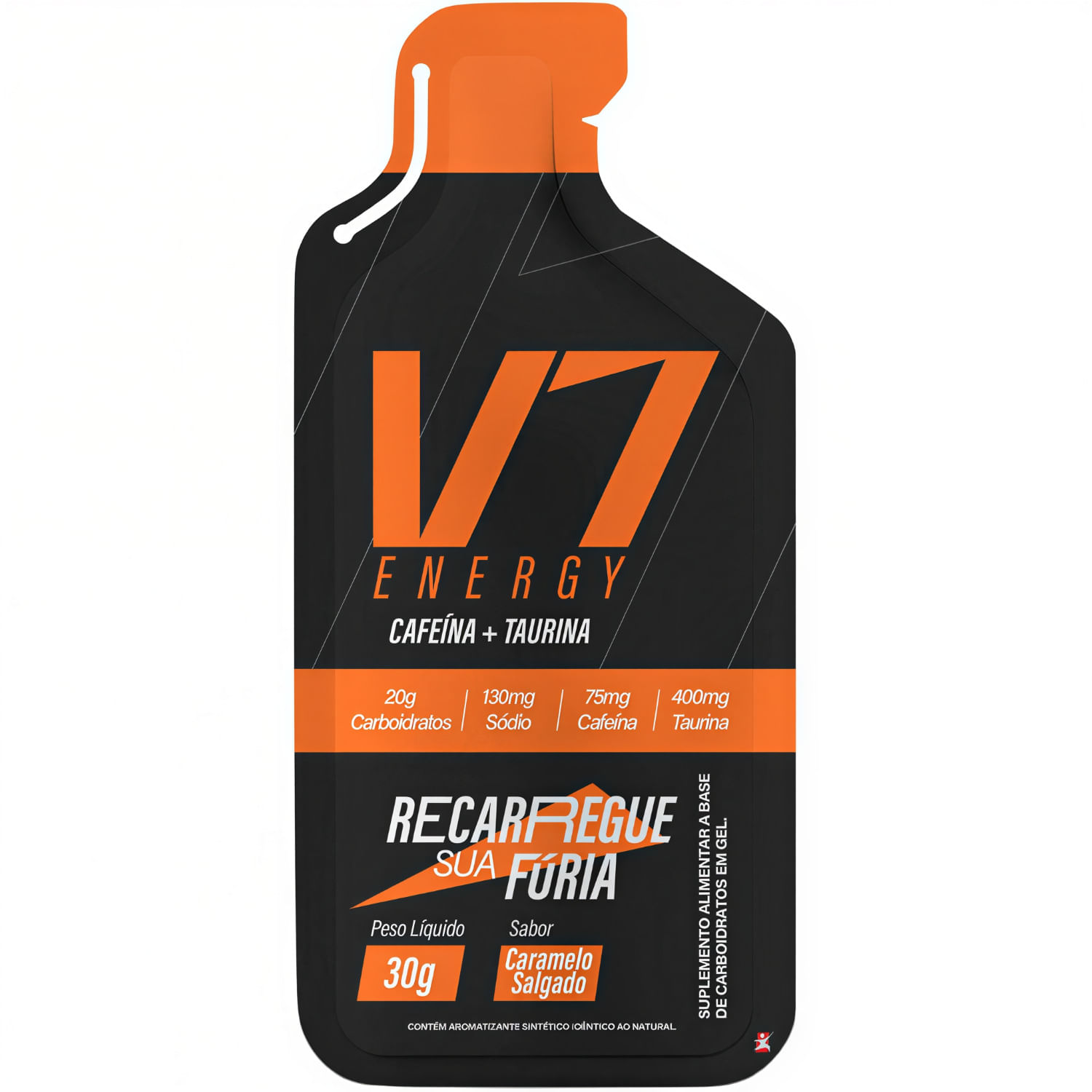 Kit 10 Carbogel V7 Energy Caramelo Salgado Sachê 30g