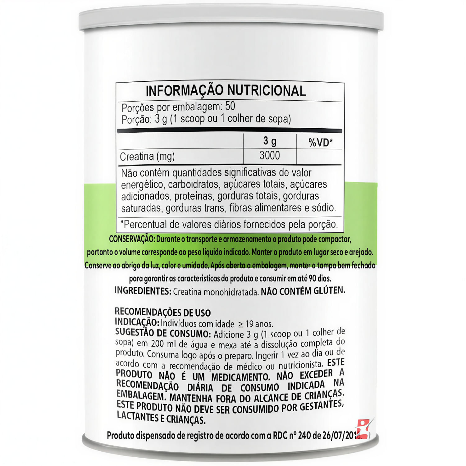 Creatina Pura Sabor Neutro ClinicMais 150g