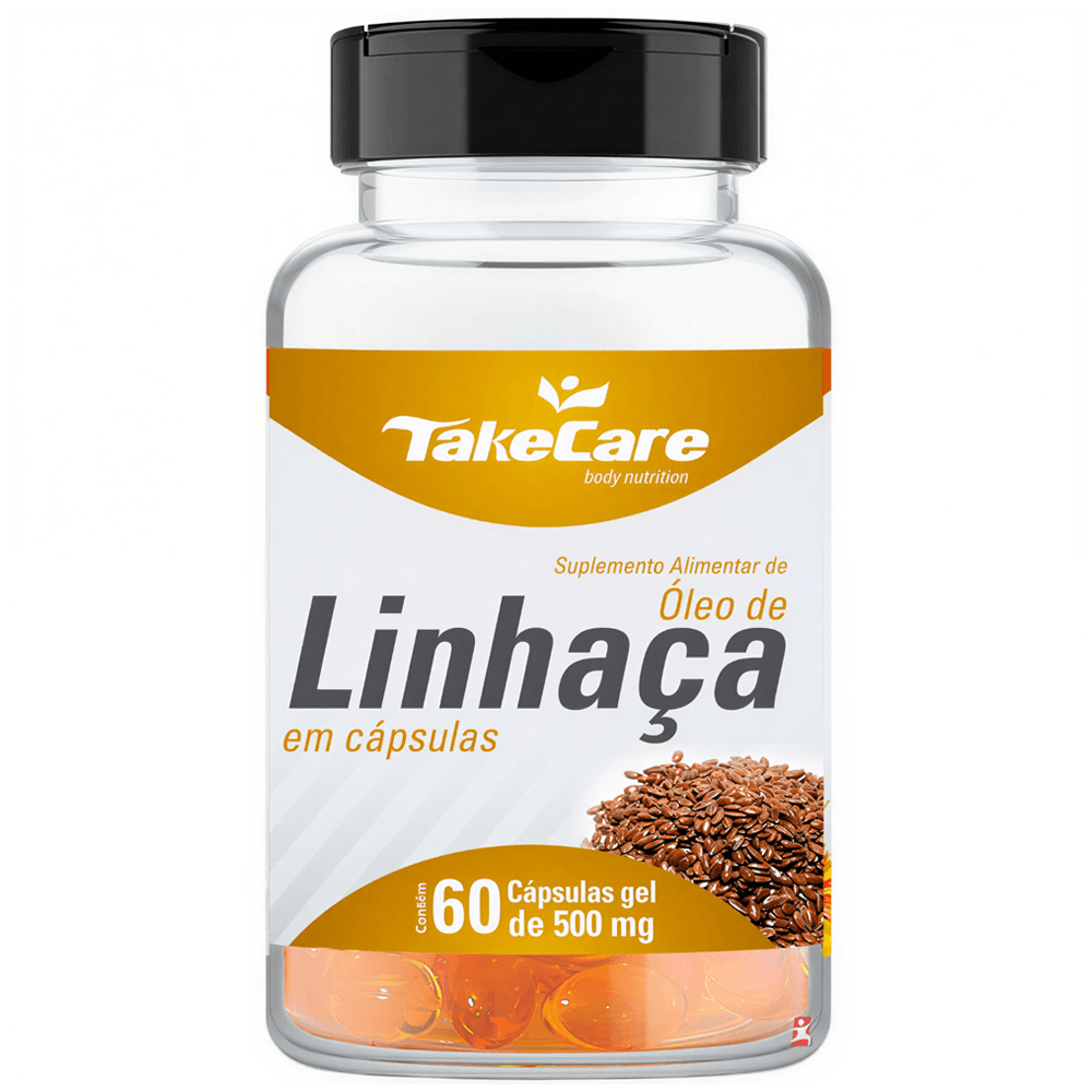 Óleo De Linhaça Take Care 500mg 60 Cápsulas