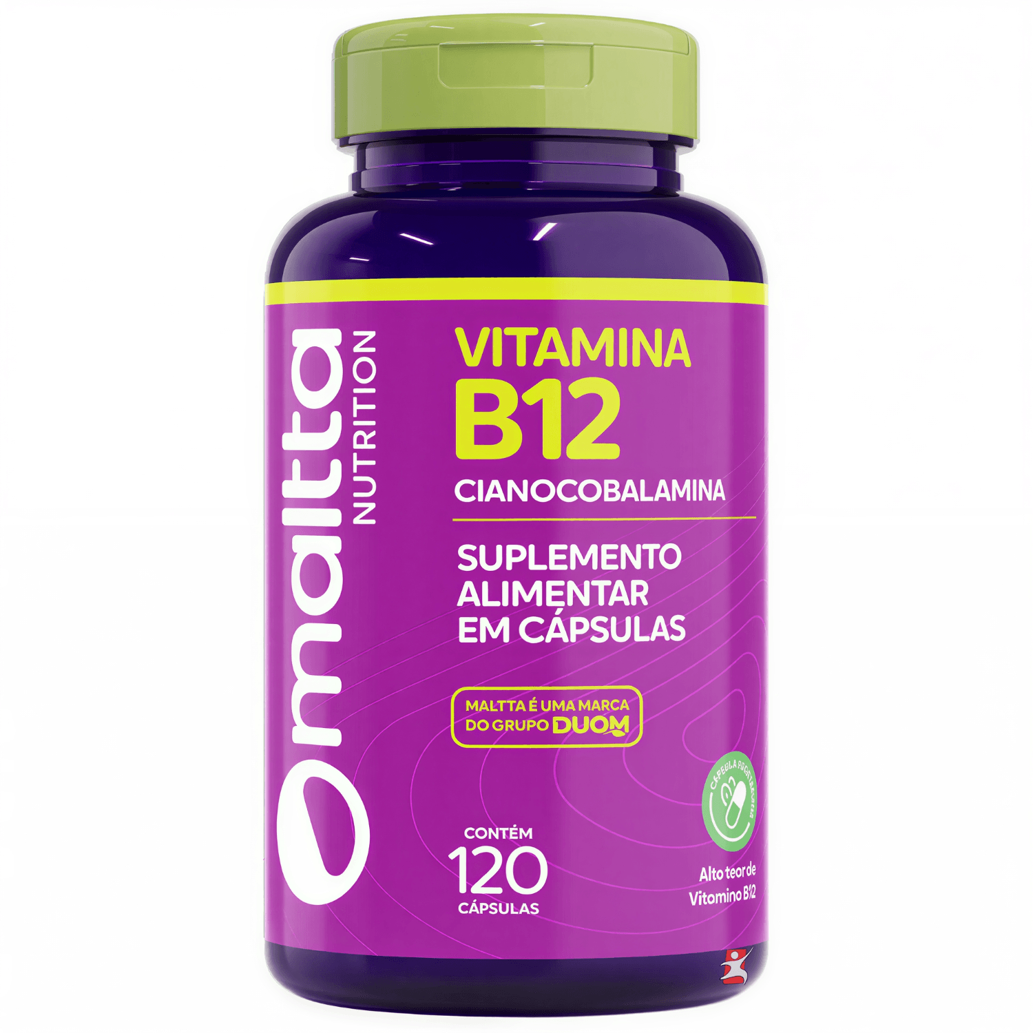 Kit 2 Vitamina B12 Cianocobalamina Concentrada Maltta Nutrition 120 Cápsulas