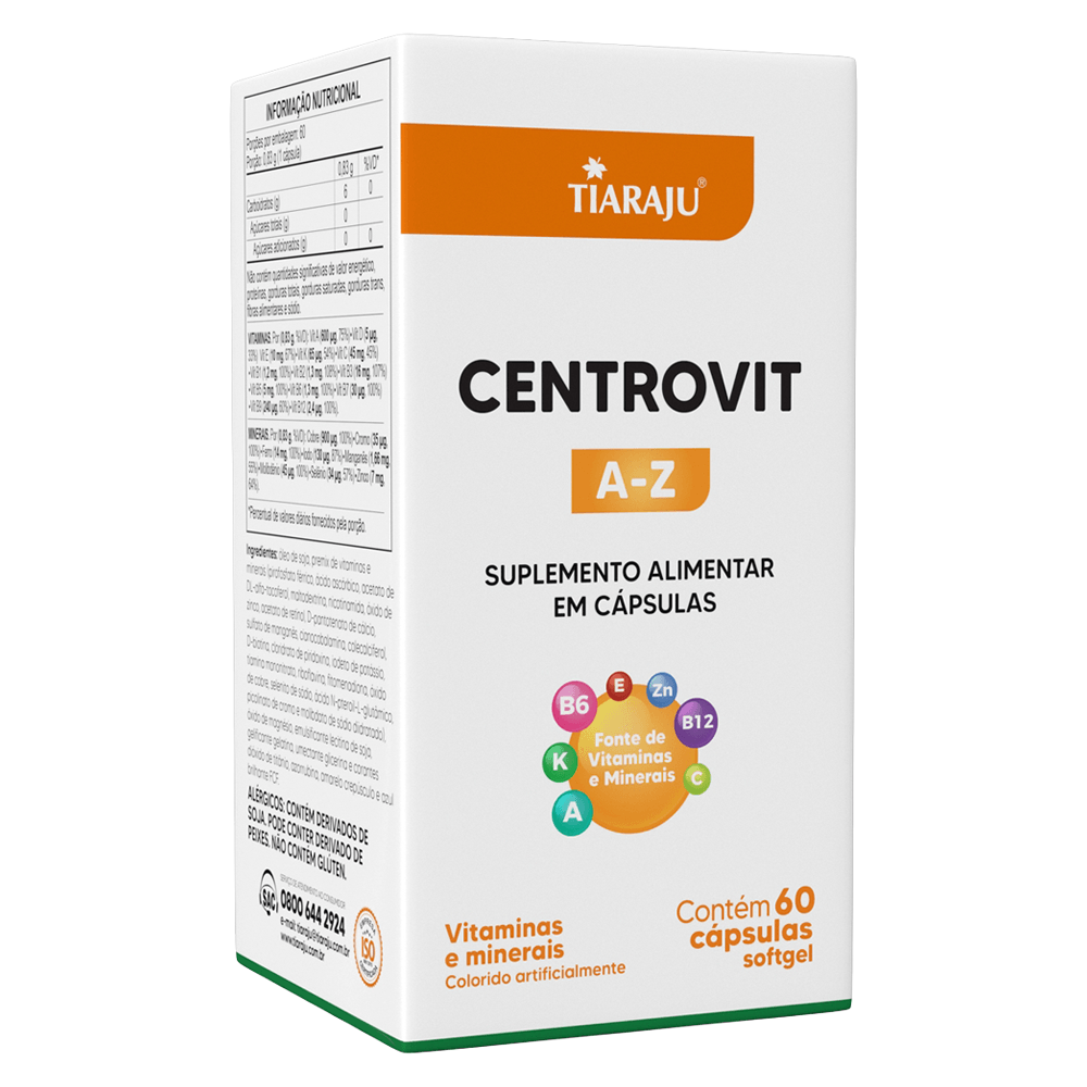 Centrovit Polivitamínico Softgel Tiaraju 60 Cápsulas