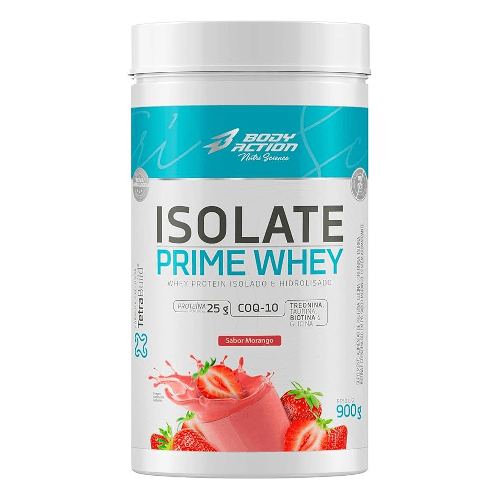 Isolate Prime Whey Bodyaction Morango 900g