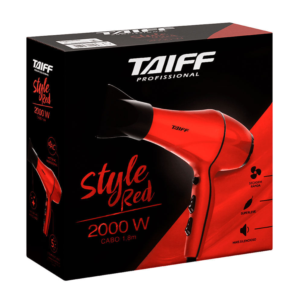 Secador de Cabelo Taiff Red Style 2000W 127V
