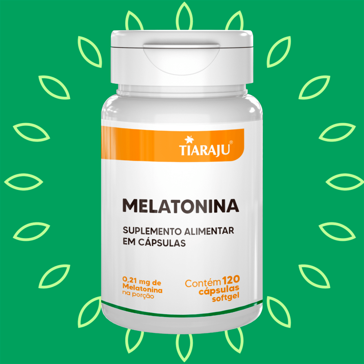 Melatonina Pura Tiaraju 120 Cápsulas Softgel