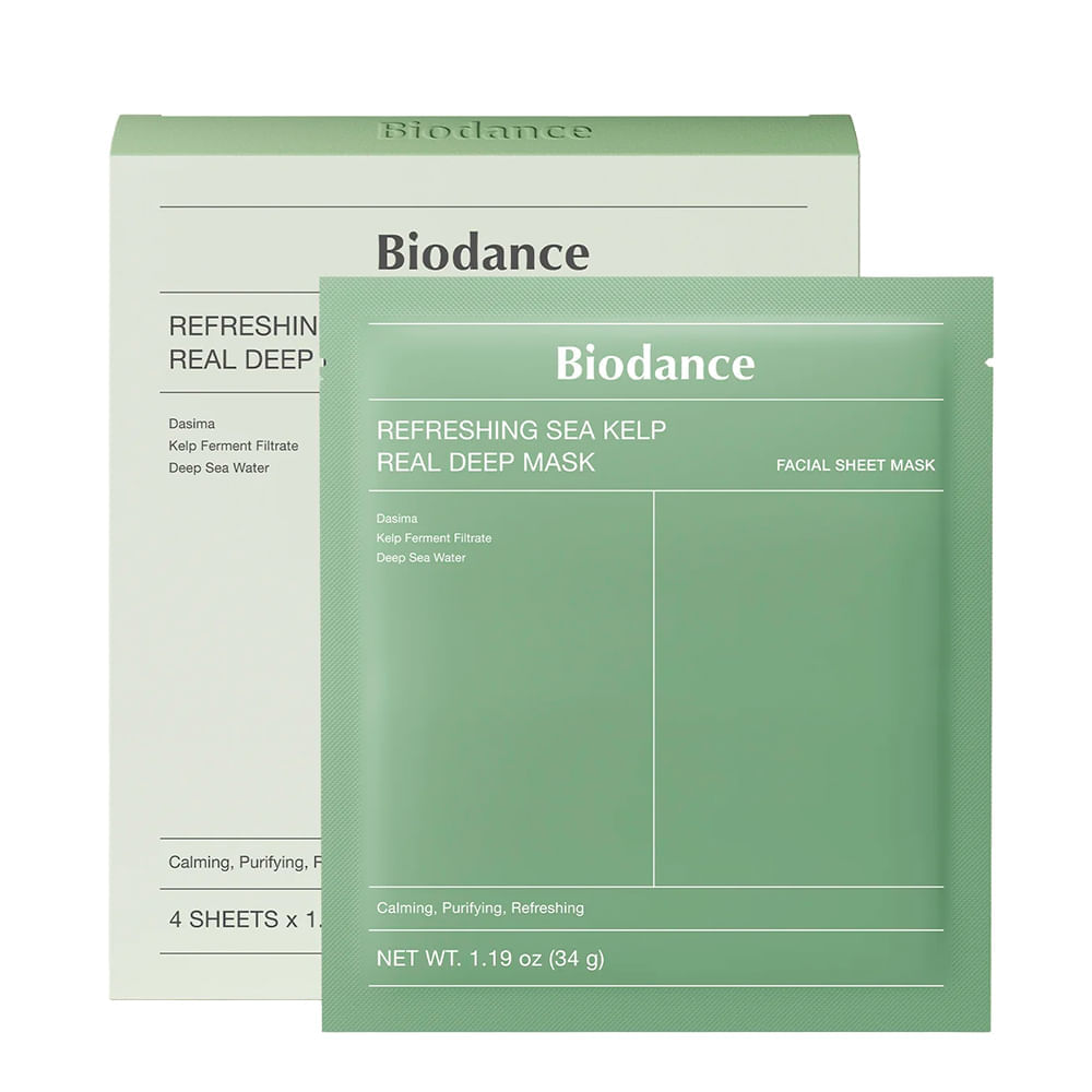 Máscara Facial Refreshing Sea Kelp Real Deep Mask Biodance