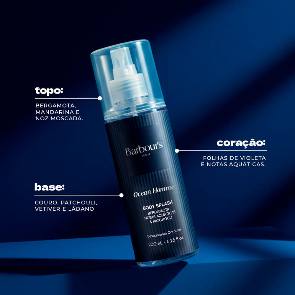 Desodorante Colônia Acqua Homme Barbour's Beauty 200ml