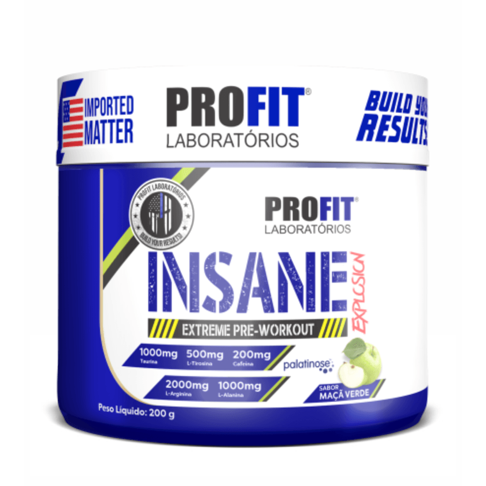 Pré Treino Insane Explosion Extreme Profit Maçã Verde 200g