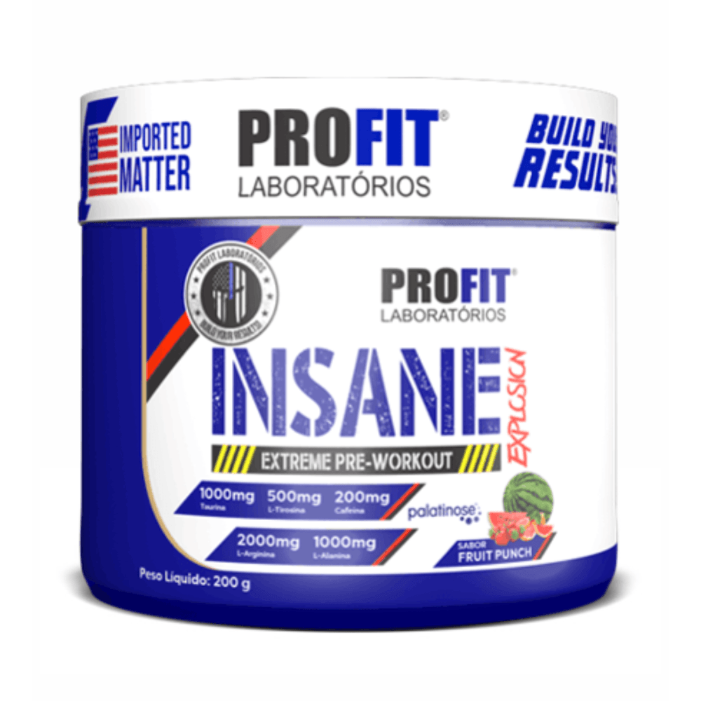 Pré Treino Insane Explosion Extreme Profit Fruit Punch 200g