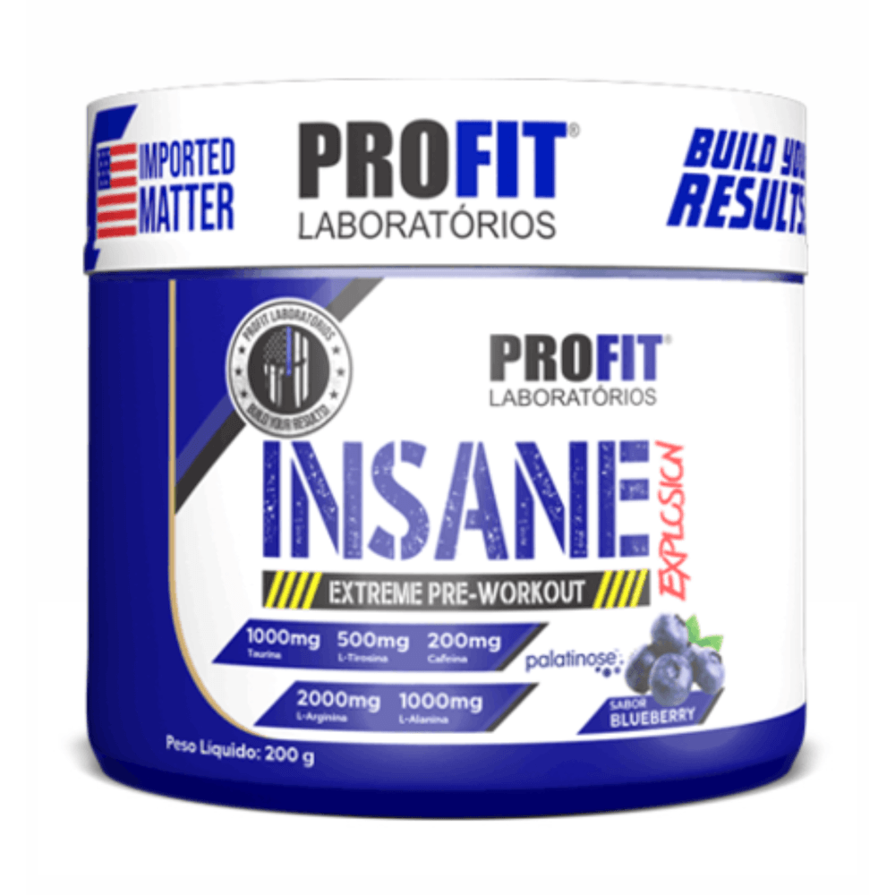 Pré Treino Insane Explosion Extreme Profit Blueberry 200g