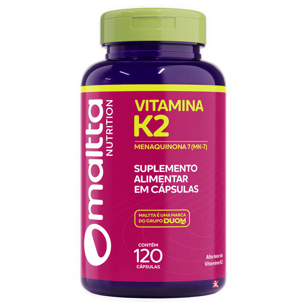 Vitamina K2 Menaquinona Mk7 Maltta Nutrition 120 Cápsulas