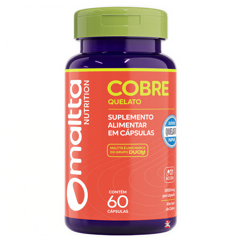 Cobre Quelato Selo Npa Maltta Nutrition 60 Cápsulas