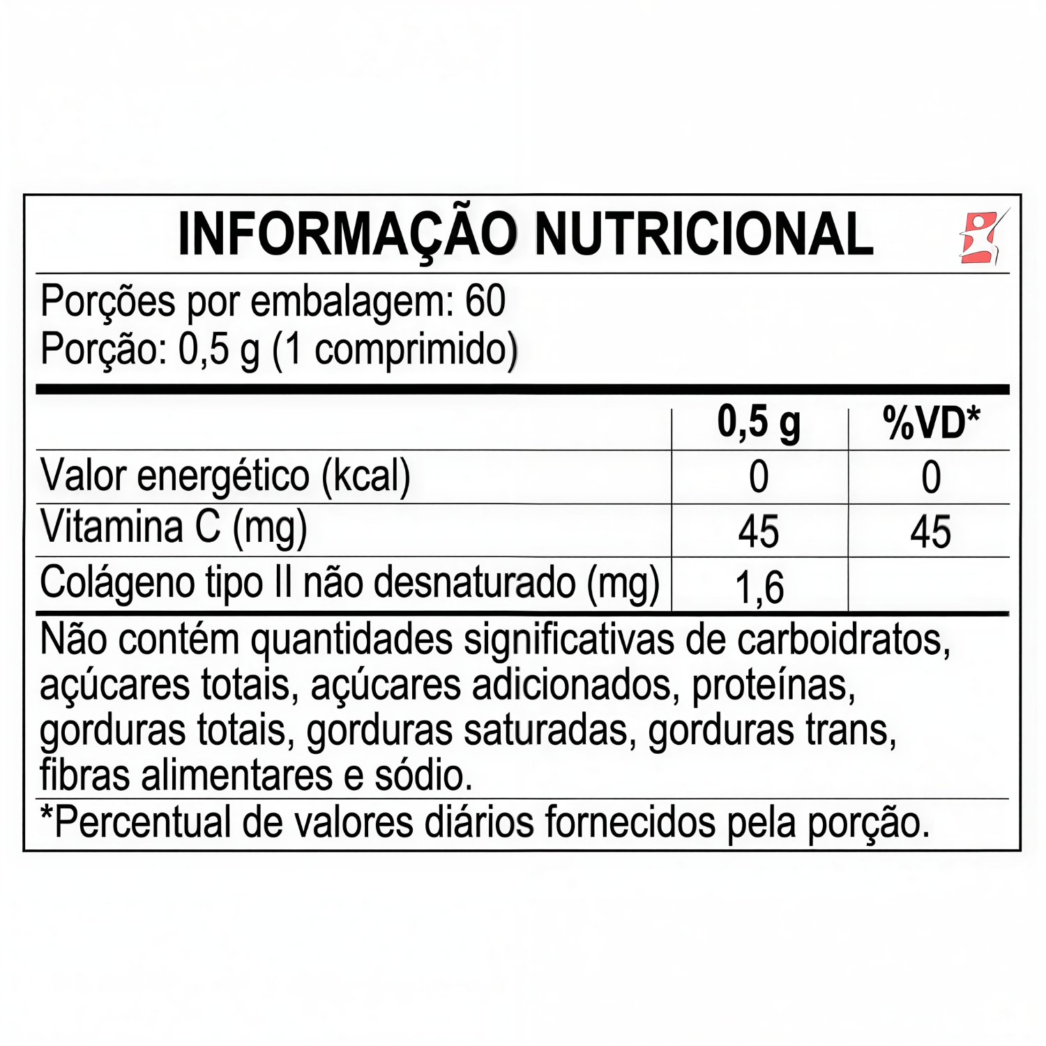Colágeno Tipo 2 + Vitamina C Apisnutri 60 Comprimidos