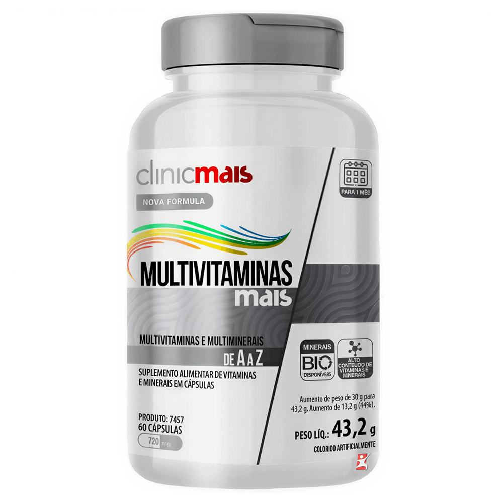 Multivitaminas Mais Multiminerais De A-z Clinicmais 60 Cápsulas