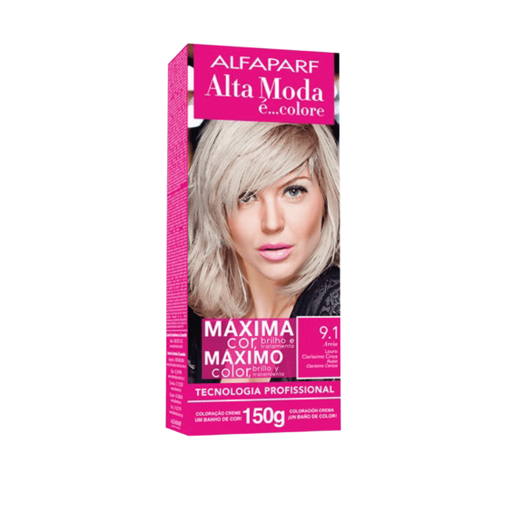 Tintura Alta Moda Cor 9.1 Louro Clarissimo Cinza