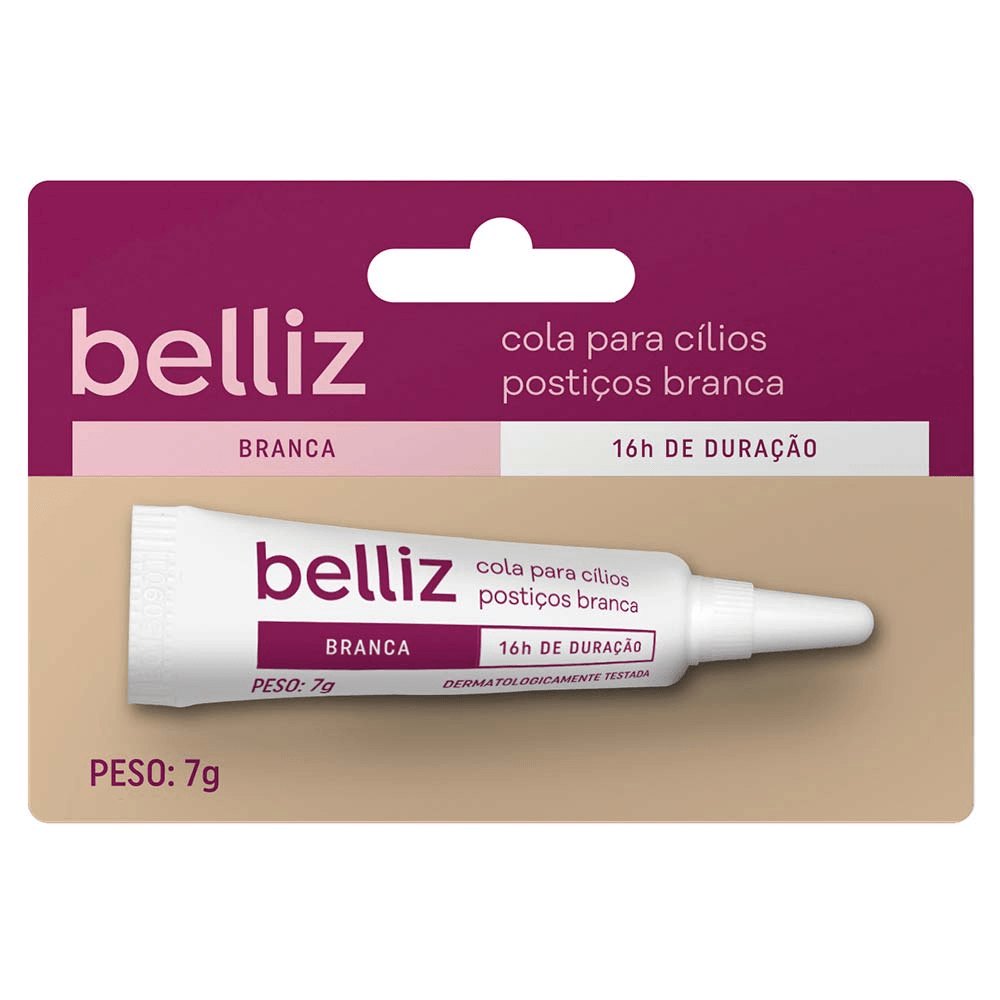 Cola Para Cílios Postiços Branca Belliz 7g