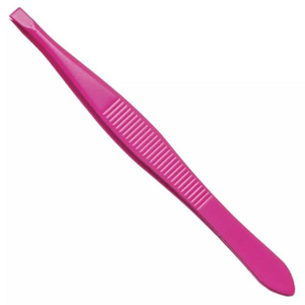 Pinça Inox Neon Ponta Reta Ricca Ref. 1717