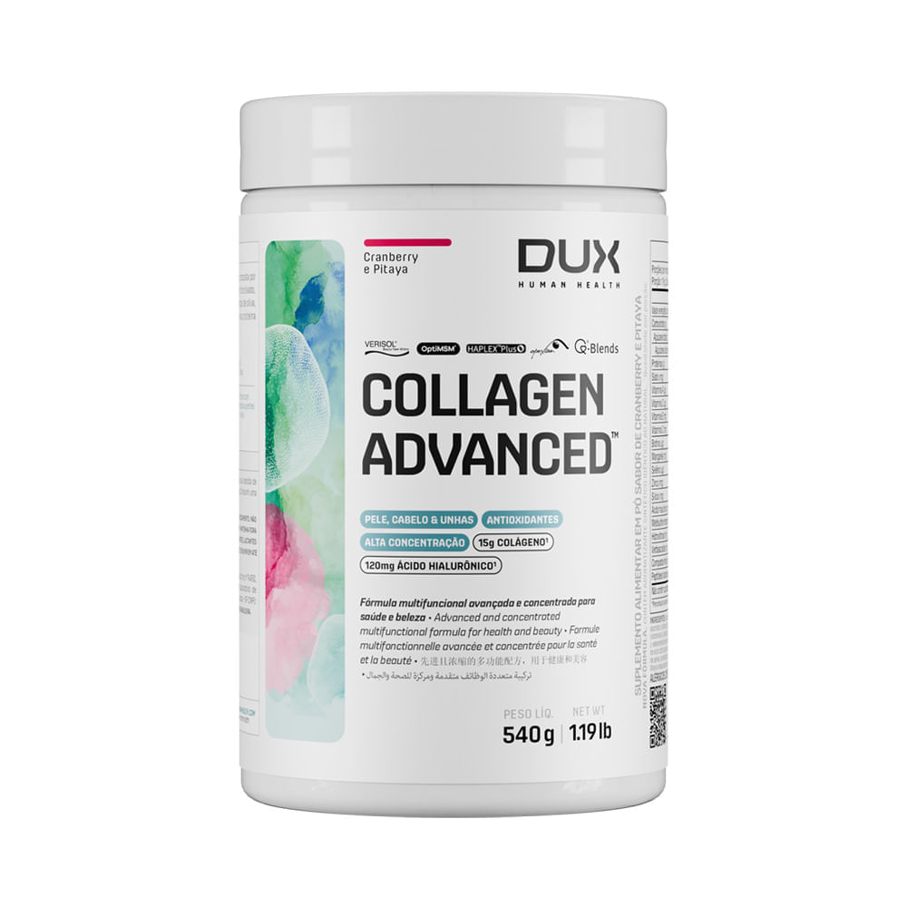 Collagen Advanced Dux Nutrition Cranberry e Pitaya 540g