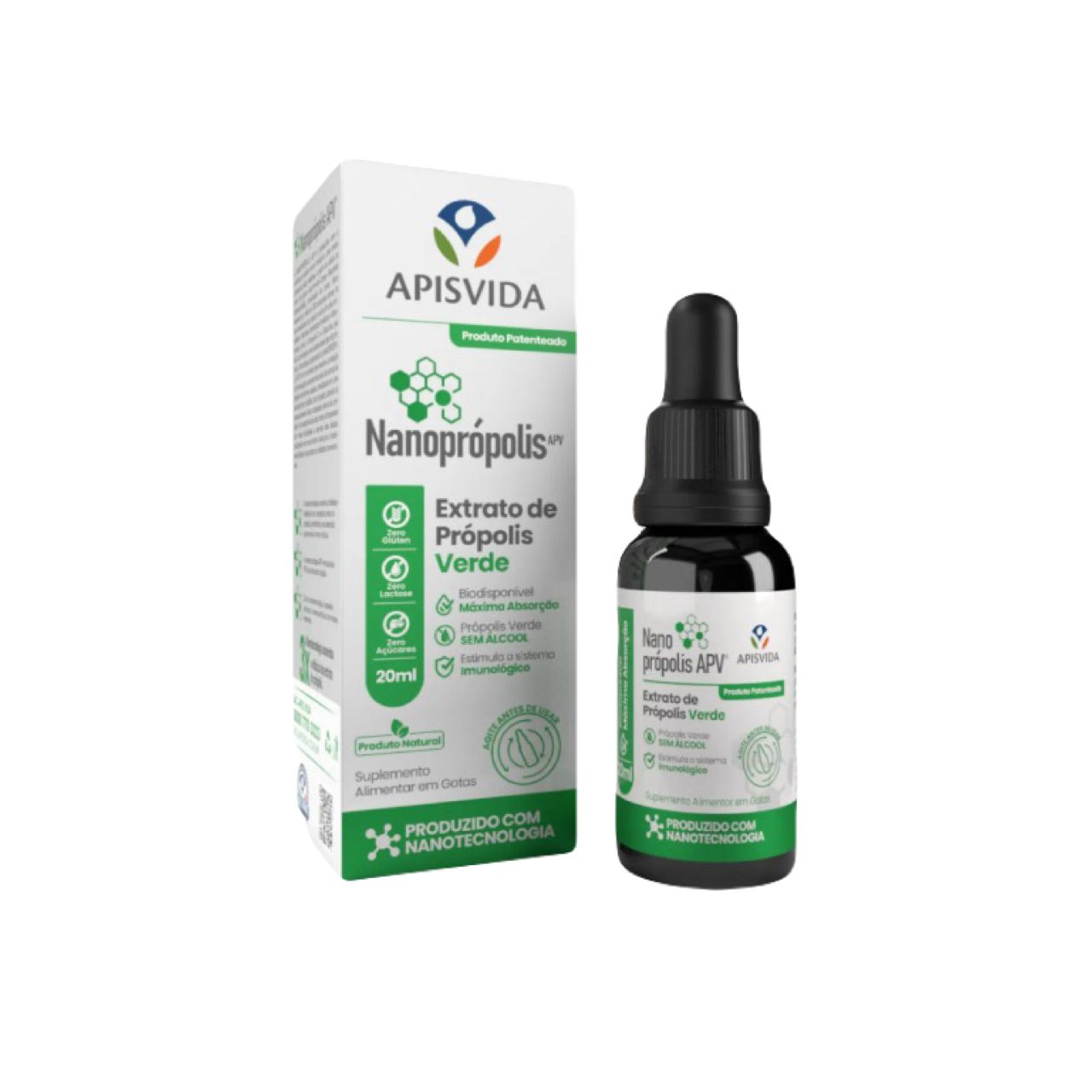 Kit 6 Extrato de Própolis Nanoprópolis Verde Apis Vida 20ml